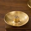 Round Incense Burner 9 Hole Incense Holder Incense Stick Plate Tray Palo Santo Holder Sage Holder For Mediation Yoga Ritual