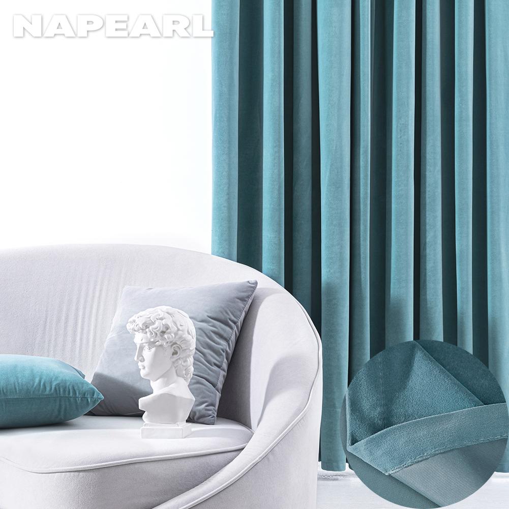 1PC NAPEARL 70-80% Blackout Multiple Solid Color Dyed Curtains For Living Room Bedroom Soft Curtain Home Decor