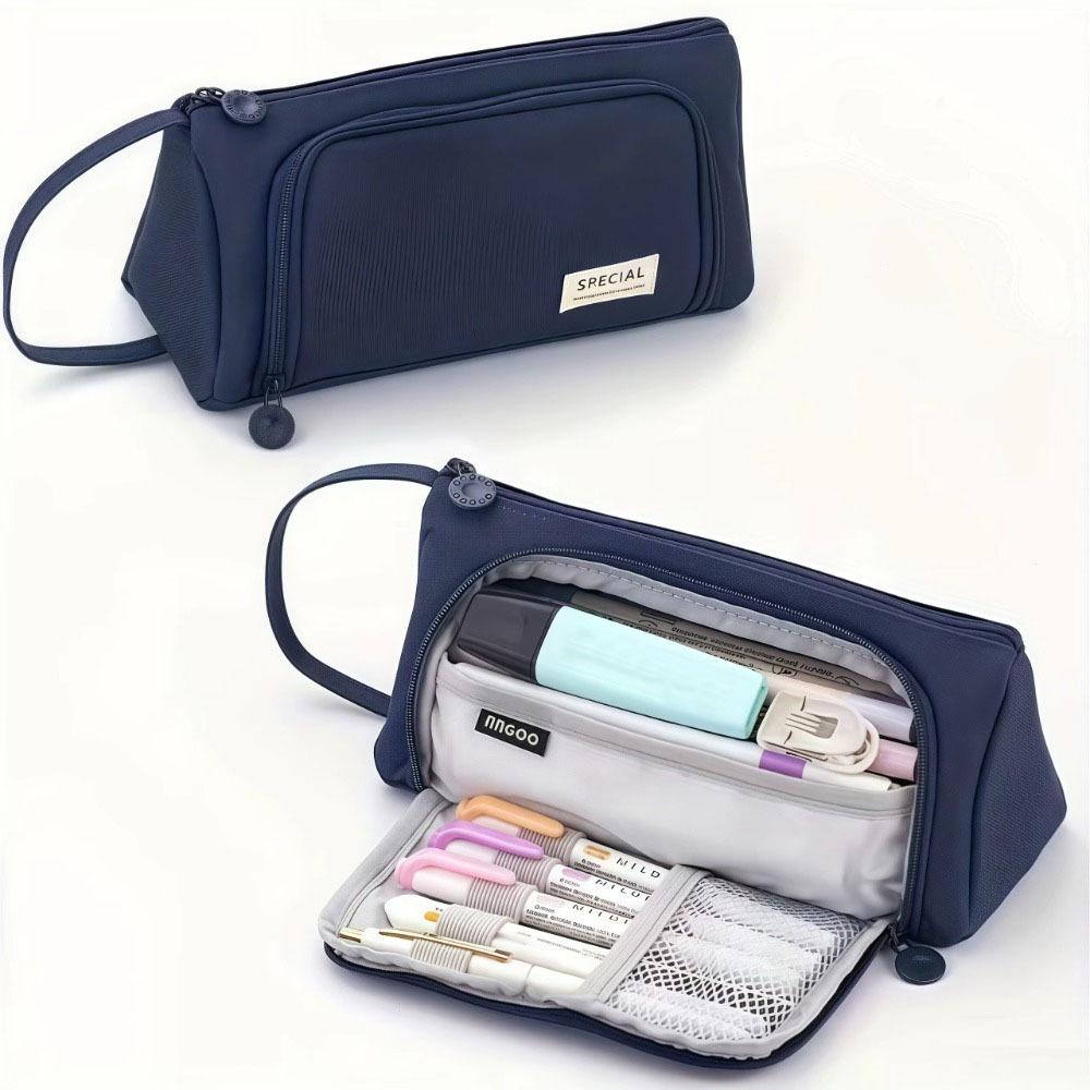 Large Capacity Pencil Storage Bag Portable Pen Box Stationery Pouch  School Office Supplies