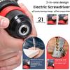 2 In 1 Lithium Brushless Cordless Drill and Electric Screwdriver Multi-Function Power Tool for Home Renovation Furniture Assembl