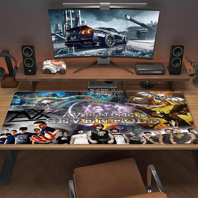 Avenged sevenfold Color Mouse Pad Large Gaming Table Cushion Non-slip Laptop Tablet Big Mousepad XXL Mat Mini PC Playmat With Lock edge