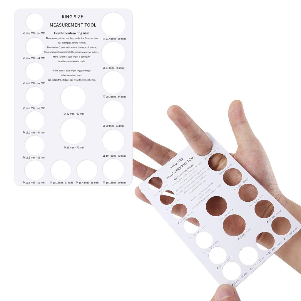 5 stuks meetkartonnen kaartjes voor ringen en sieraden, ringmaatmeter, meetinstrument, Amerikaanse en Europese maatkaart.