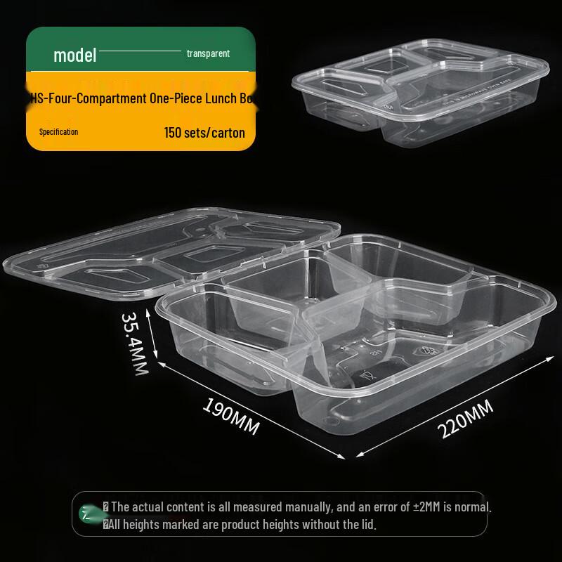 Disposable Multi-Compartment Takeaway Meal Boxes