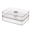 Stackable Dumpling Food Containers Clear Refrigerator Organizer with Lids Food Storage Box for Kitchen Fridge Non-stick