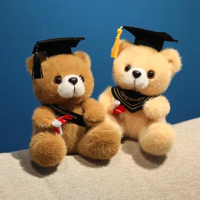 18cm Niedlicher Doktorhut Bär Puppenkleidung Bär Stofftiere Plüschtiere Jungen Mädchen Studenten Abschlussgeschenk Heimdekoration