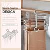 Folding Pants Rack Home Pants Hanger Multi-layer Magic Seamless Trousers Clip Wardrobe Storage Supplies 5-in-1 Trousers Hanger