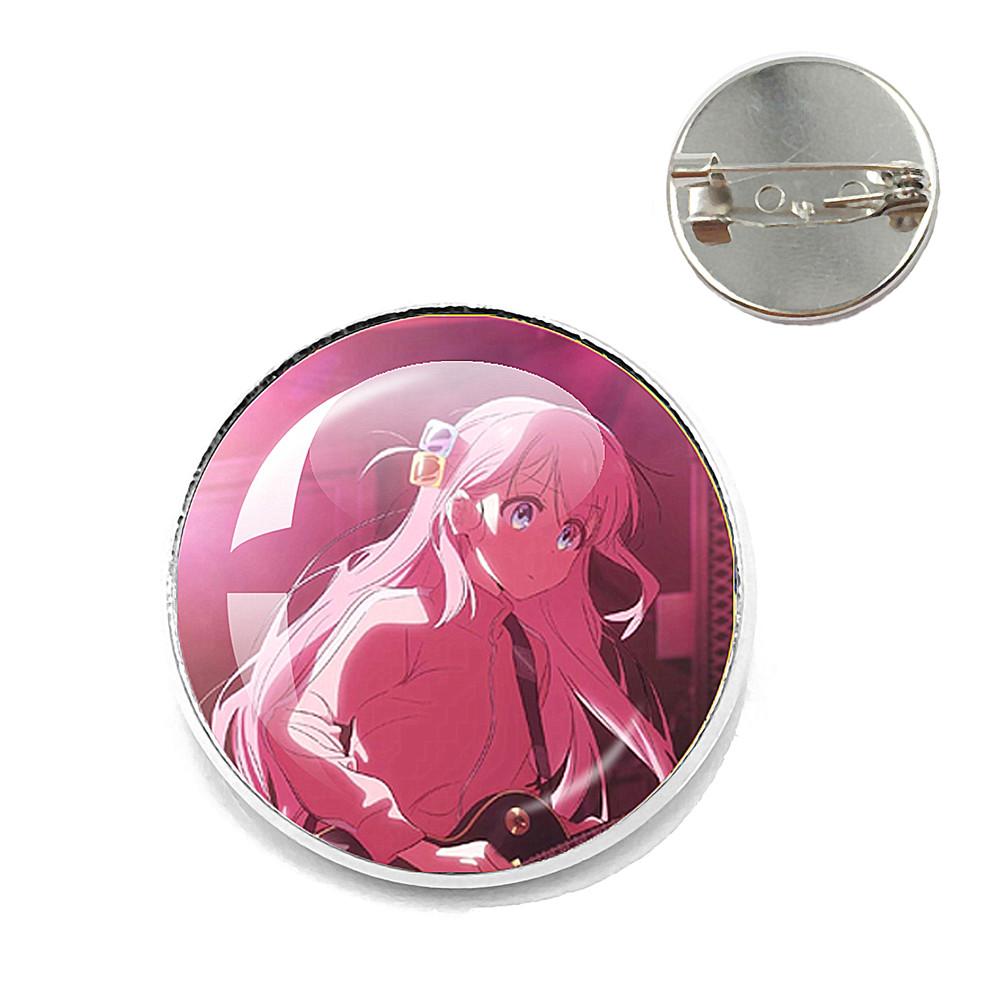Bocchi The Rock Anime Brooch Gotoh Hitori Ijichi Nijika Kita Ikuyo Yamada Ryo Cartoon Cosplay Glass Brooch Pin For Badge Gifts