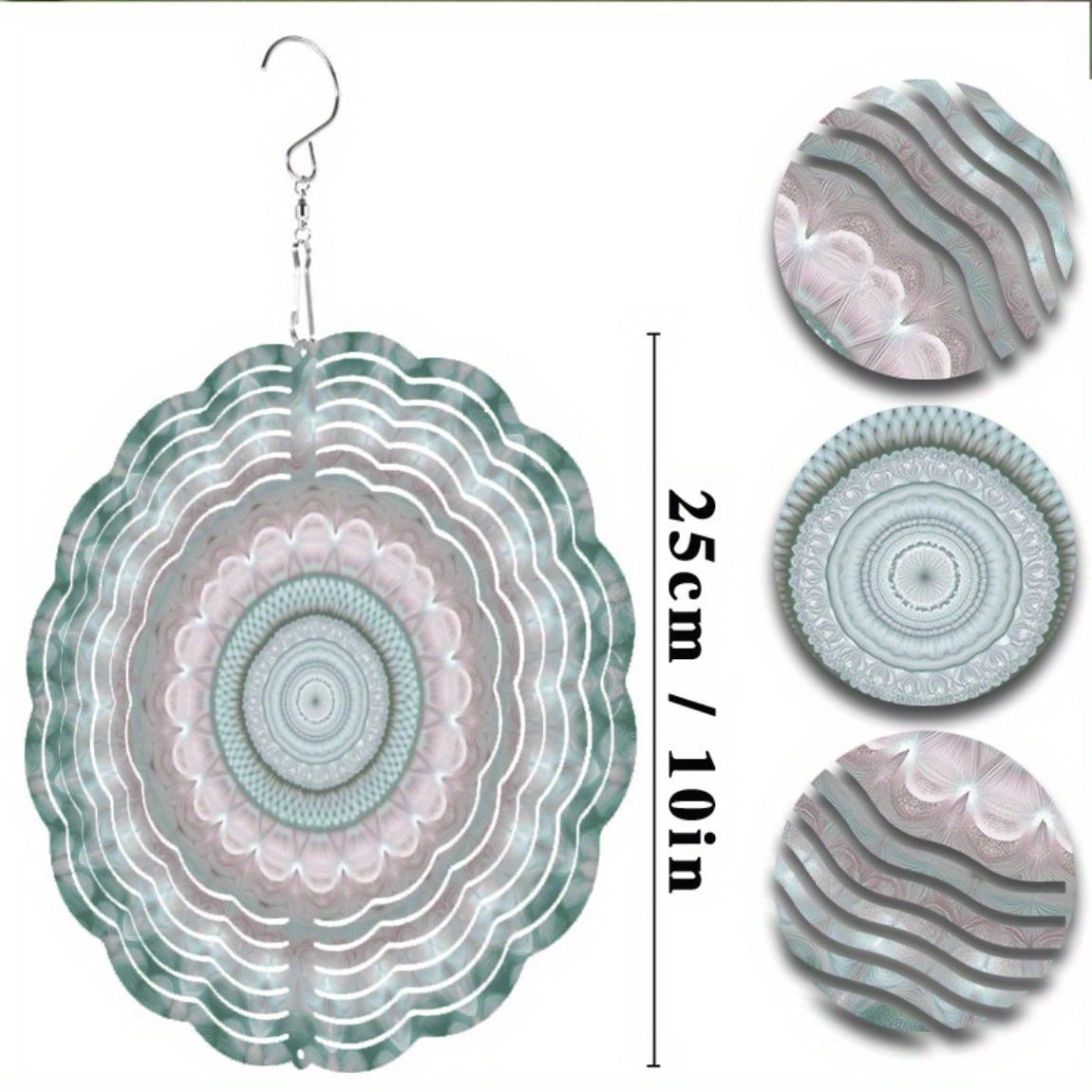 

10 Inch Bohemian Wind Spinner for Outdoor Garden Patio Balcony Decor with 360 Rotating Hook Elegant Vibrant Seasonal 01A