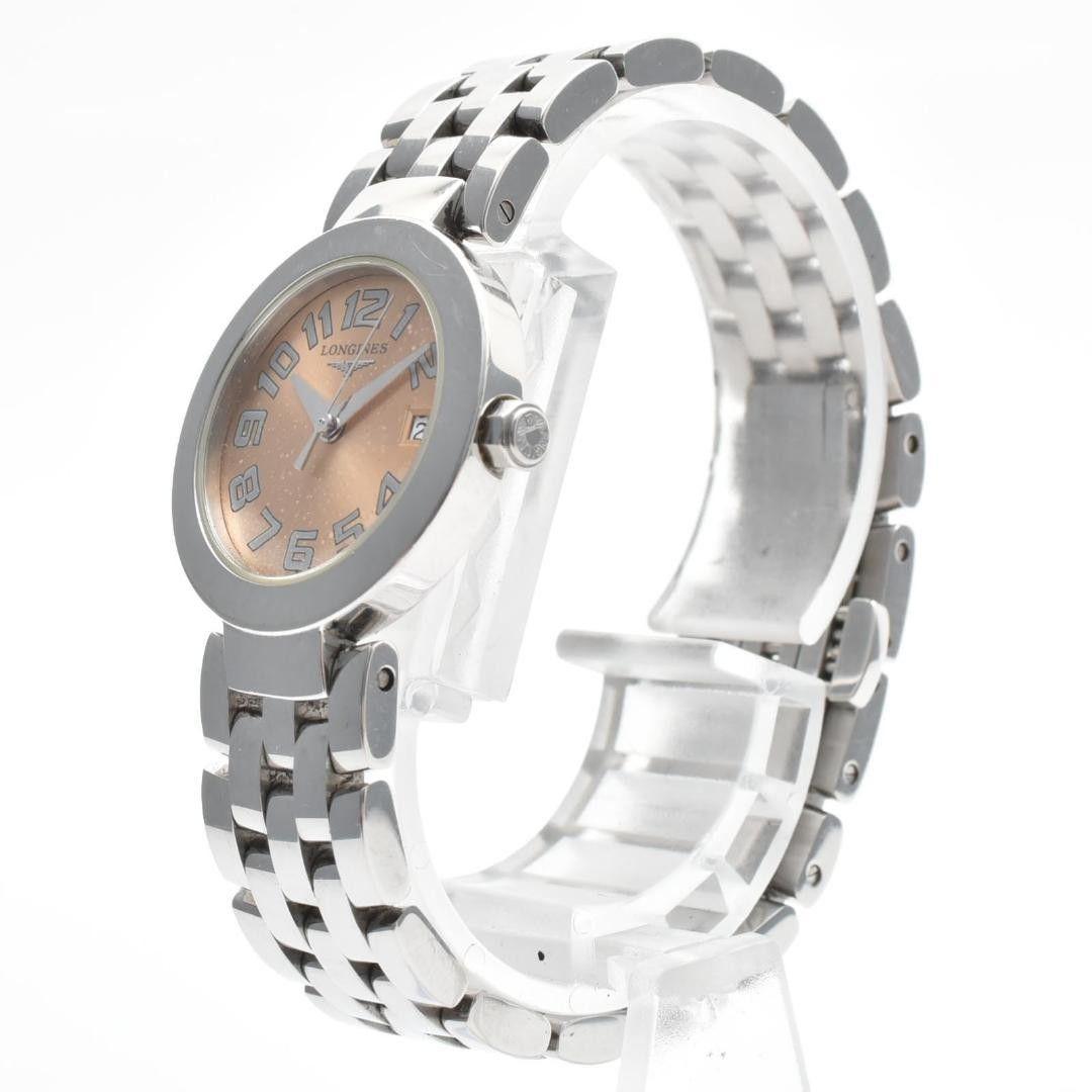 Used Working item LONGINES Ladies watch pink dial