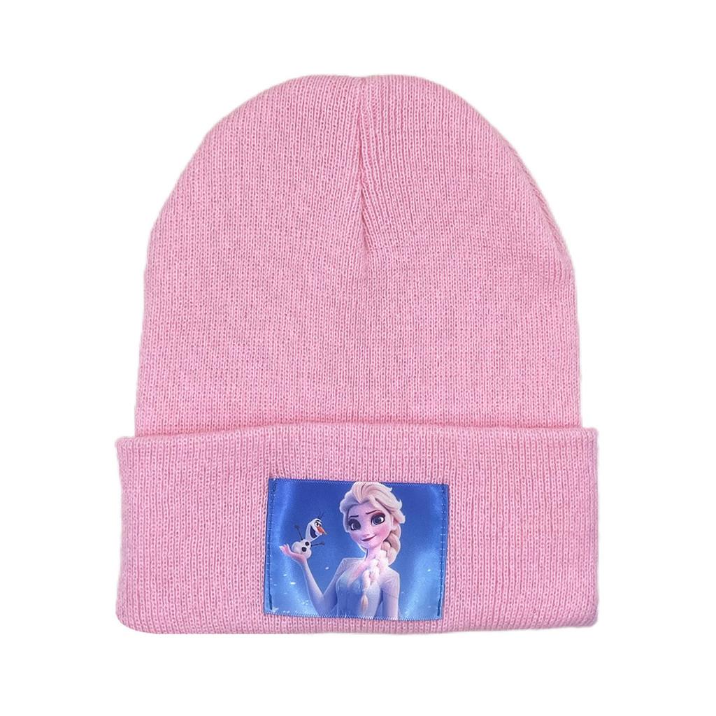 Patch Elsa Frozen Cartoon Breathable Warmth Knit Cap For Winter Sports And Play