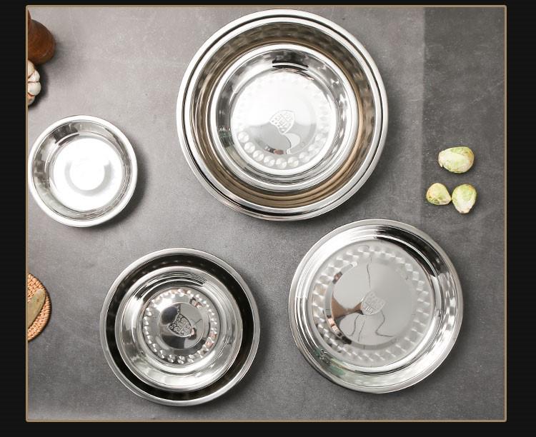 

Поднос для барбекю и еды из нержавеющей стали 304, немагнитный 304 Extra Thick; 20cm