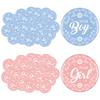 100 Pcs Cielito Lindo Gender Reveal Button Pins, Mexican Themed Team Boy Girl Badges For Pink Blue Baby Shower Party Favors Game