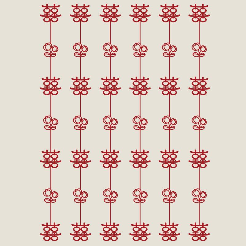 Wedding Double Happiness Curtain Set - Door & Room Tassel Decoration for Bride s & Groom s Side