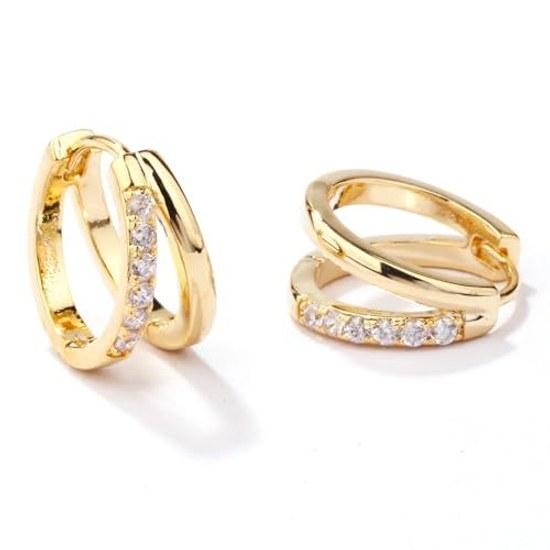 Hoop earrings women popular metal allergy compatible ring 18K ear accessories