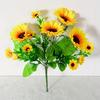 Artificial Sunflower 13 Head Realistic Fake Silk Flower Home Office Wedding Party Table Centerpiece Indoor Outdoor Faux Bloom Decoration