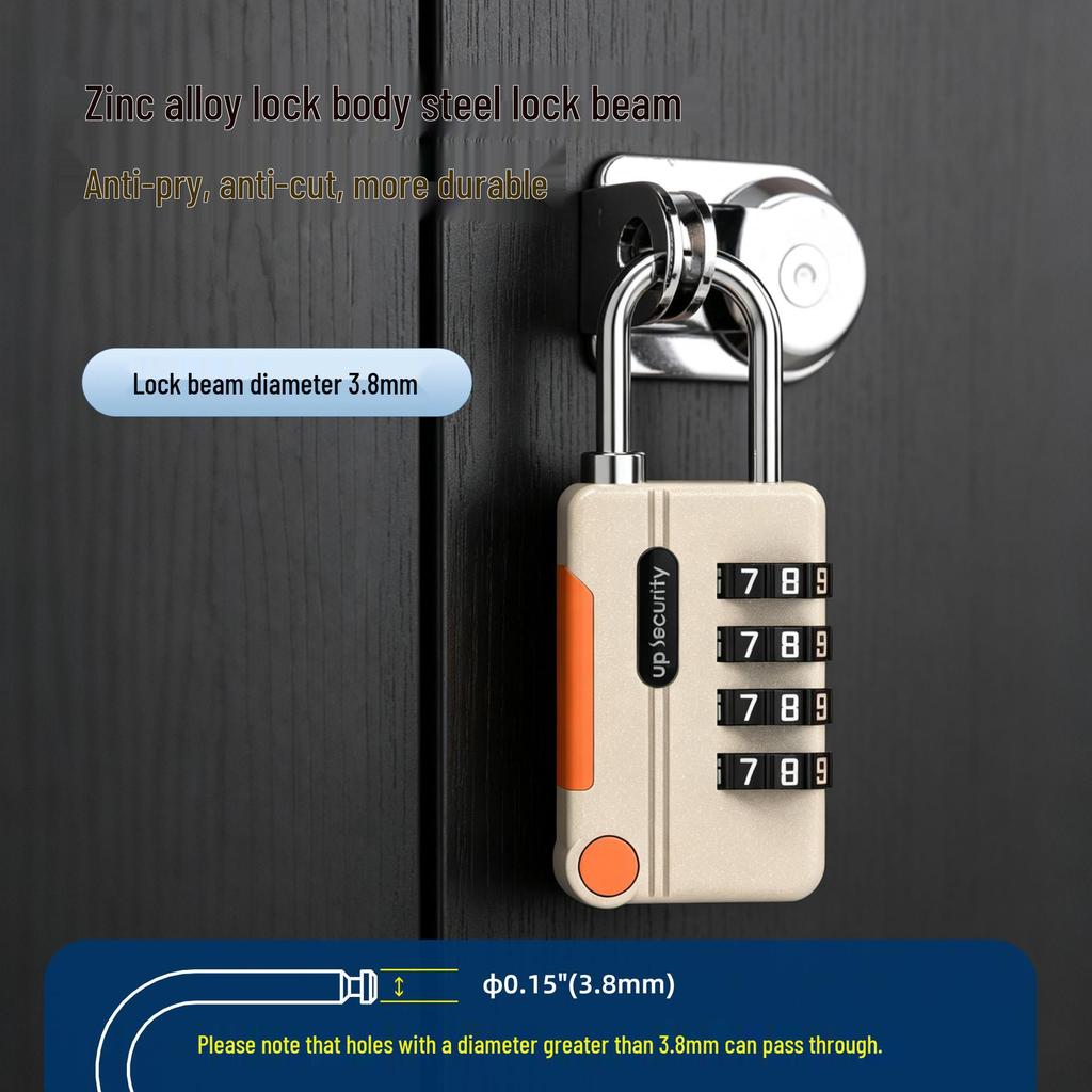 4-Digit Combination Padlock for Gym Cabinets and Bags