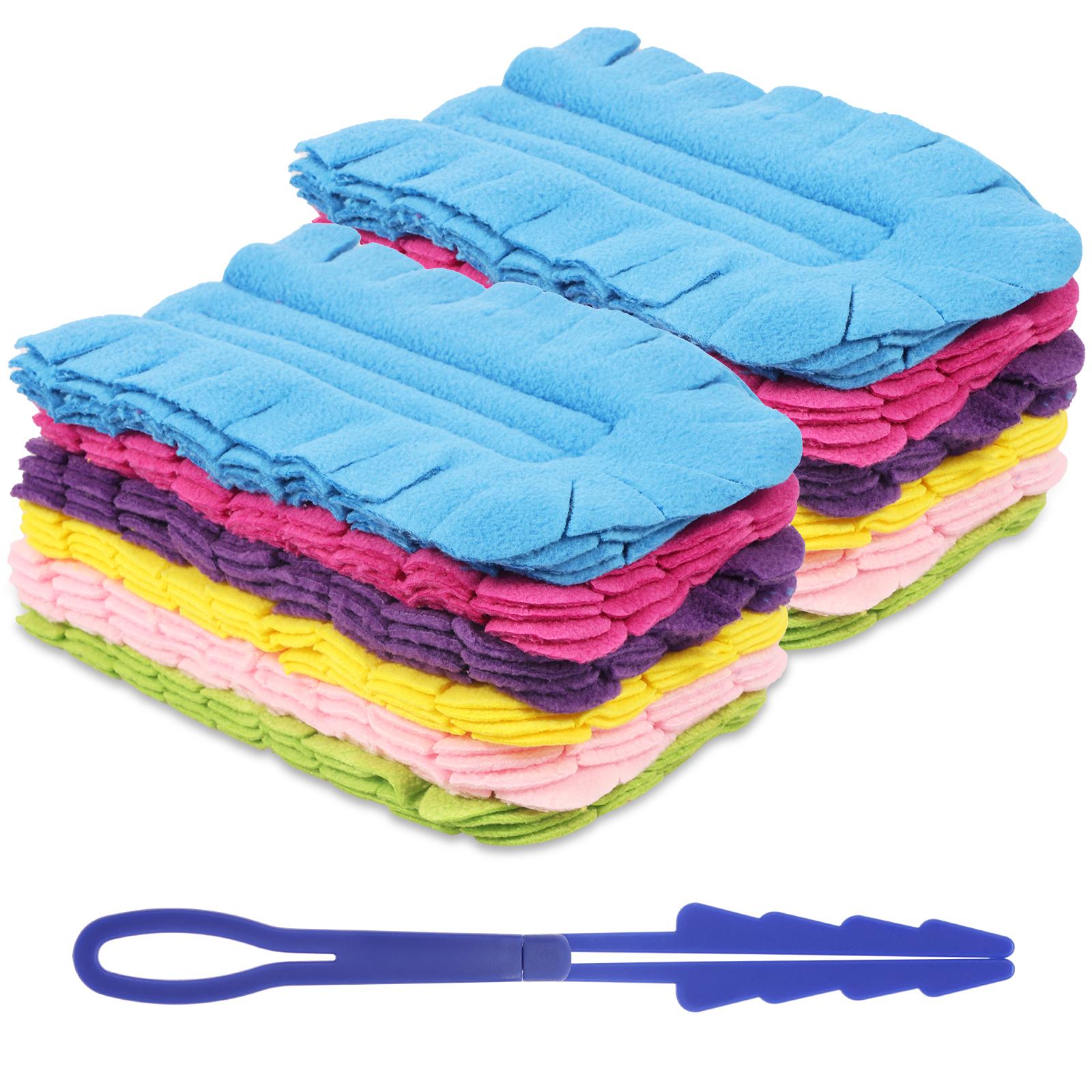 

12Pcs Reusable Duster Refills Washable Soft Polyester Duster Pads with Handle for Cleaning Window Sofa Table Floor Duster Pads