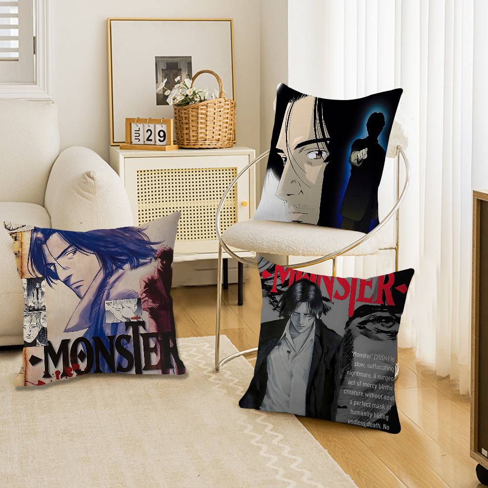 N-Naoki Urasawa S Monster Cushion Cover Inches Farmhouse Decor Home Throw Pillow Covers For Couch Decorations