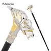 Golden White Lizard Chameleon Tongue Cane Fashion Decorative Walking Stick Gentleman Elegant Cosplay Cane Knob Crosier 93cm