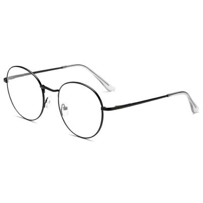 9003 Anti-Blue Glasses Men'S And Women'S Metal Round Flat Mirror Frame Literary Retro Oval Frame