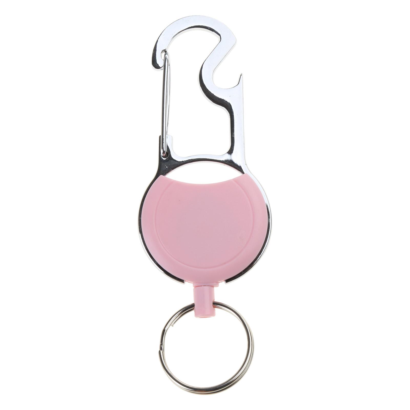 

Heavy Duty Retractable Keychain Strong Casing Carabiner Keychains Retractable Badge Holder Nylon Woven Rope Keyring Hook 1