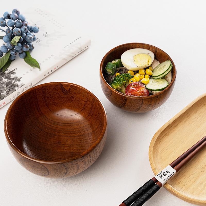 Small Japanese Wooden Rice Bowl Restaurant Wooden Creative Miso Soup Bowl