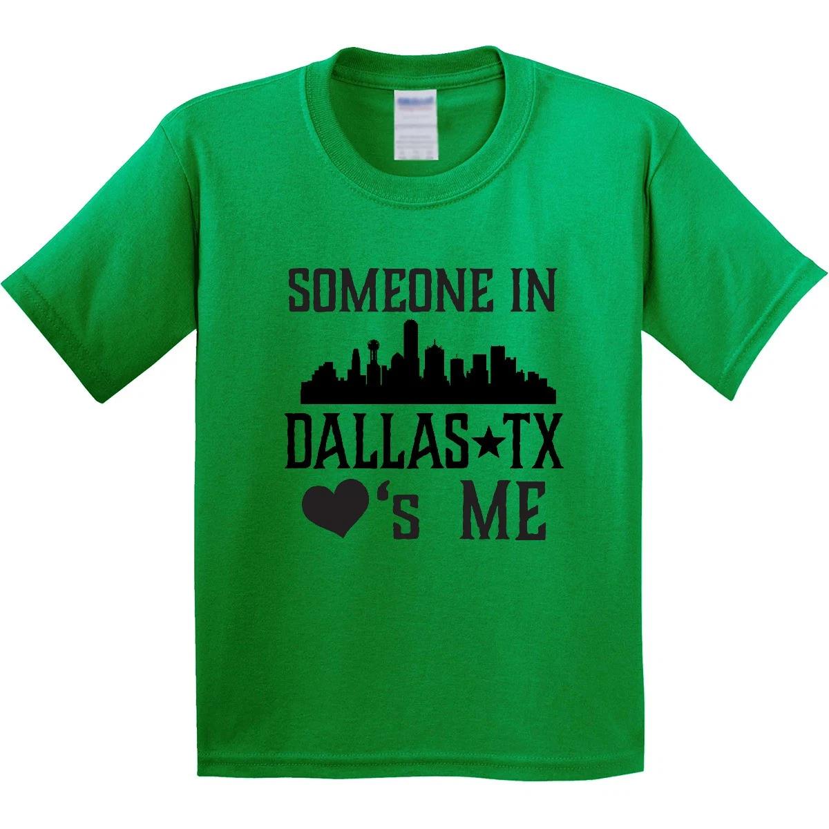 

Inktastic Dallas Texas Someone Loves Me Youth kids boys T-Shirt Tx Cities Clothing Travel 160