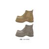Cowhide version~ Leather big-headed boots, thick-soled inner height-increasing Martin boots, women's Chelsea boots, cigarette tube, kangaroo short bo