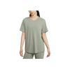 Nike One Relaxed Dri-FIT Casual Training Quick-Dry Knitted T-Shirt Women Tops Light-Army-Green Black FN2815320