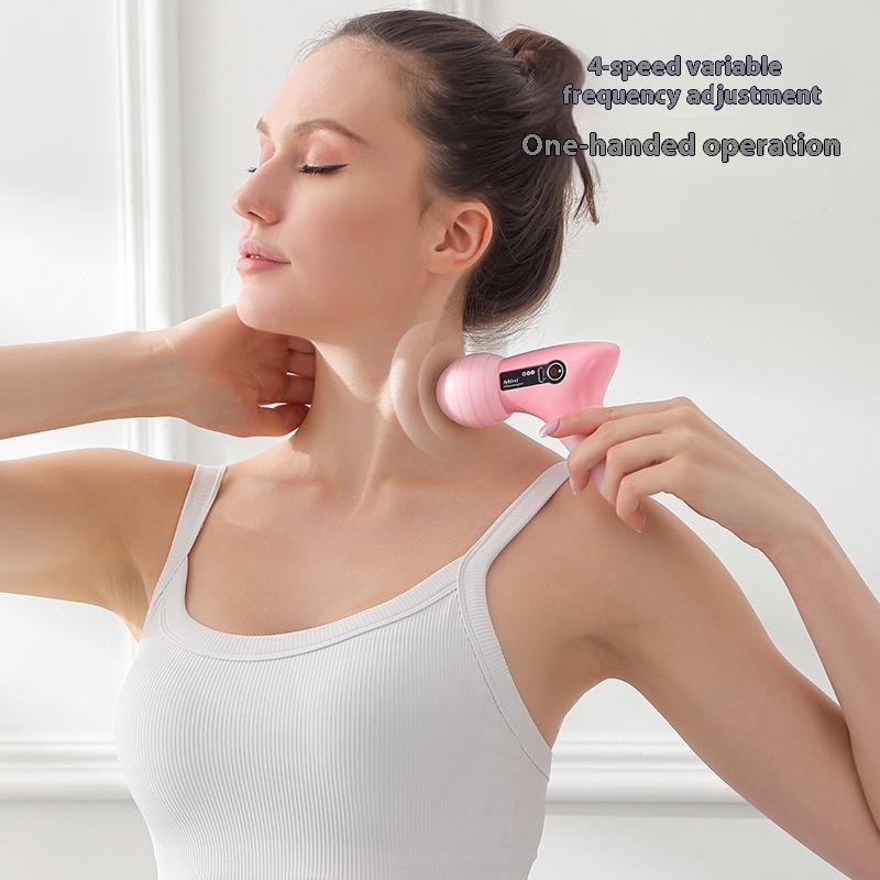 (No Silicone Sleeve) Handheld Body Massage Products Mini Silent Electric Wireless Fascial Gun Portable Massager Stick Vibration