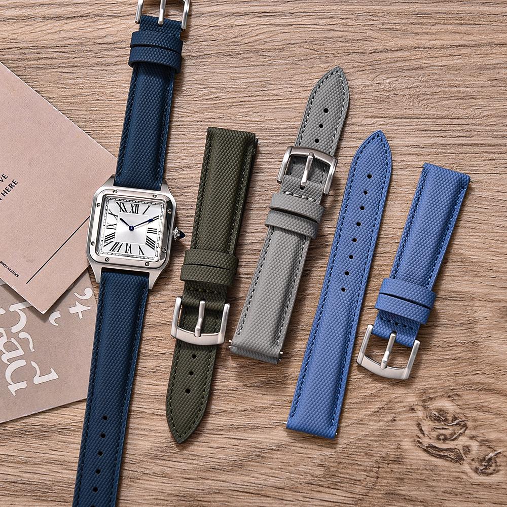 New Coated Sailcloth Strap 18/19/20/22mm Sport Fabric Waterproof WristBand Universal Accessories For Smart Watch Huawei/Samsung