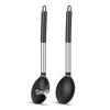 Heat-resistant Silicone Slotted Soup Stirring Spoon with Stainless Steel Handle - Kitchen Cookware Set