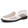 Fashion2024 Summer New Flat Shoes Hollow Breathable Men's Casual Shoes Soft Sole Durable Men's Loafers Versatile Business Shoes
