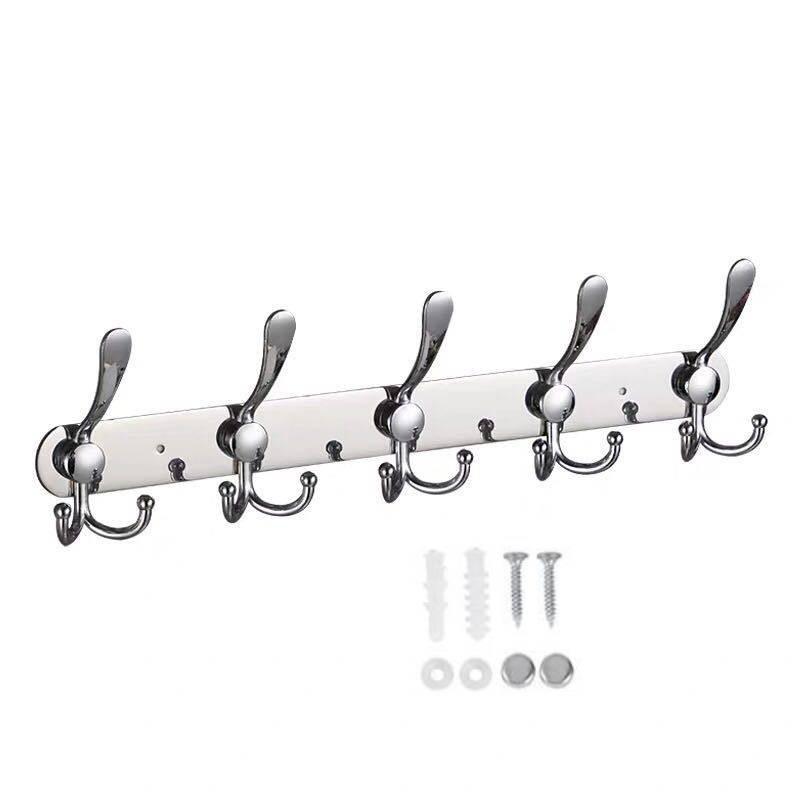 

Wall Mounted White Heavy Duty Hanging Hook Bracket For Bathroom Hotel Back Door серебряный