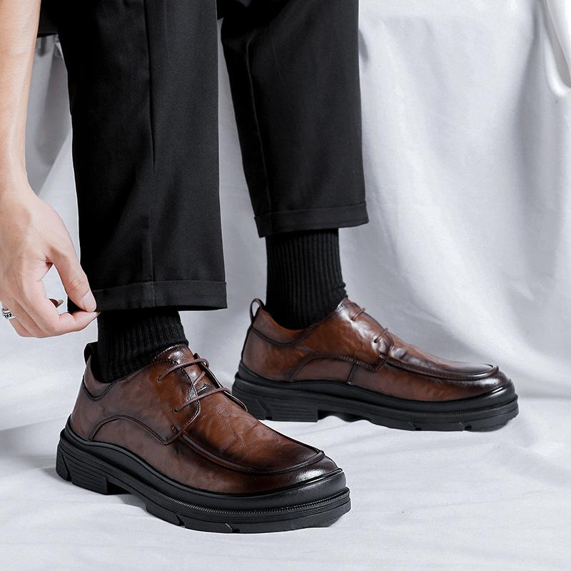 Leather Shoes Men's High-end British Formal Wear Business and Leisure Korean Version Low-top Soft-faced Lazy One-pedal 91833-K