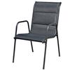Mobilier d'extérieur - vidaXL - Ensemble 9 pcs - Acier Noir - 6 personnes - Style Contemporain