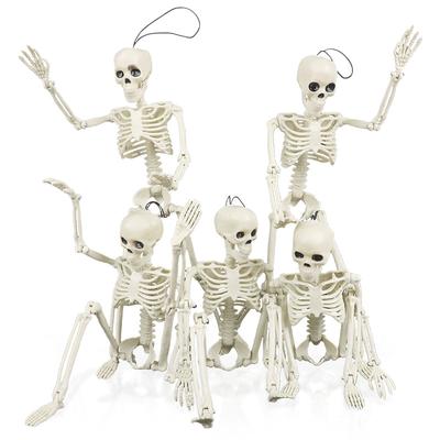 Scheletro Teschio di Halloween, Scheletro Posaibile, Ossa a Forma Umana, Decorazioni Domestiche per Feste di Halloween, Oggetti di Scena Horror per Casa Stregata