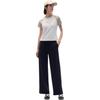Sports Lifestyle Series Solid Color High Waist Soft Comfortable Breathable Loose Casual Pants Women Bottoms Black 962528304-3