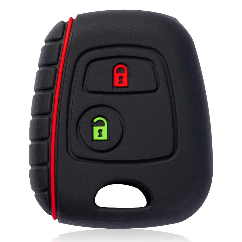 

Key Fob Cover Protection For Peugeot 206 107 207 307 2007 406 Partner Keychain Holder For Citroen C3 C1 C2 Berlingo Case Caps