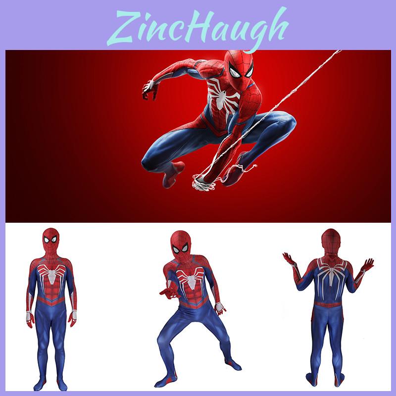 Exquisite Workmanship Ps4 Spiderman Jumpsuit Cosplay Costume For Halloween