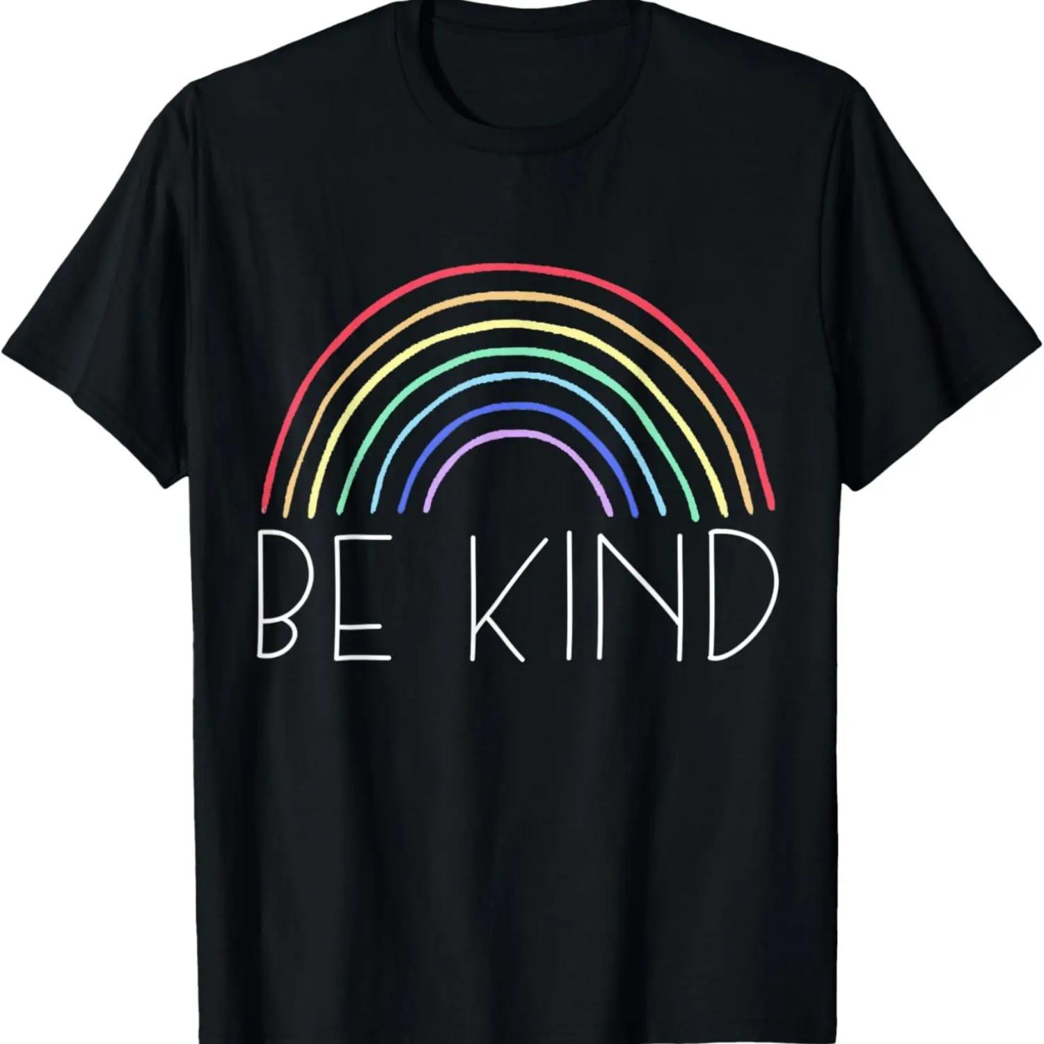 Be Kind - All Inclusive Rainbow Shirt - Men Women Kids T-Shirt S чёрный