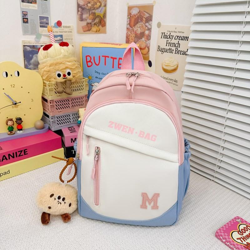 Children s travel primary school backpack 2025 Japanese sweet contrasting color forest girl travel shopping boy backpack
