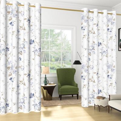 Set Of 2 Bohemian Plant Leaves Curtain Natural Flowers Farmhouse Curtains Living Room Bedroom Kitchen Decor Window Darkening For Great Made Polyester