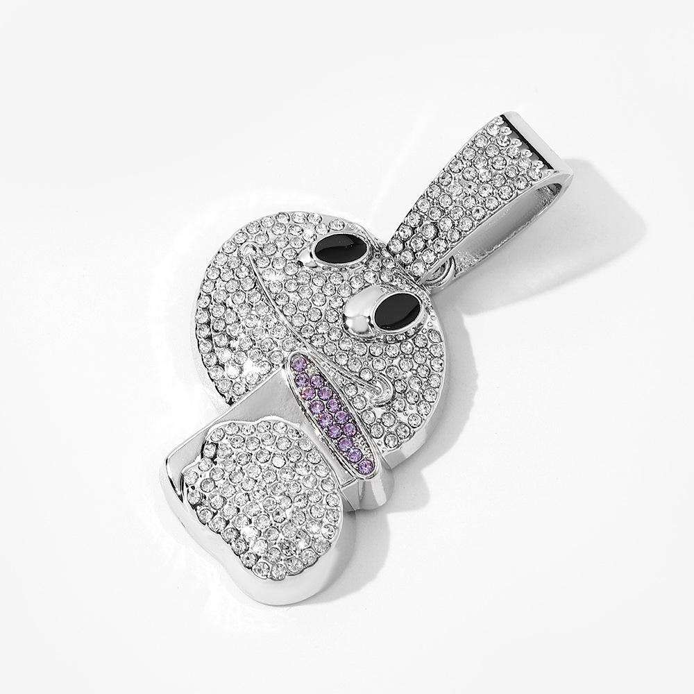 

Трансграничная подвеска с полными бриллиантами, кубинская цепочка - Крутые хип-хоп рэп аксессуары для мужчин