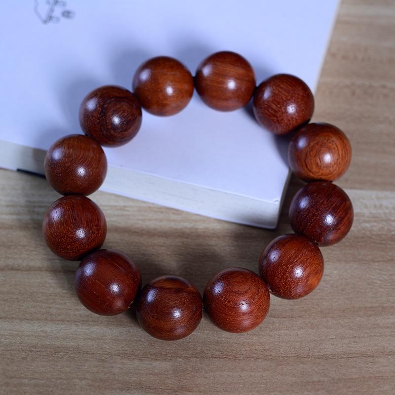 Fine Argentinian Green Sandalwood Single Circle Men's Bracelet Ethnic Style Sandalwood Buddha Pearl Bracelet Cultural Toy Bracelet