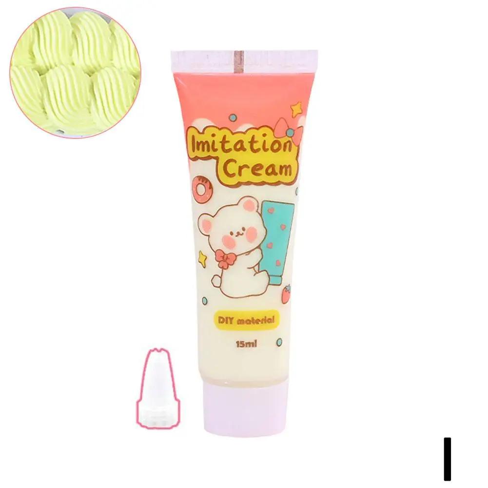 DIY Imitation Cream Glue Homemade Mobile Phone Hairpin Card Clay Material Glues Craft Accessories 15ml Cream Resin C8M0