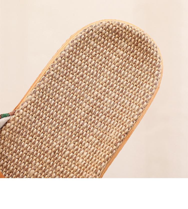 Four Seasons Ethnic Style Retro Linen Headband Slippers for Men & Women - Thick Sole, Indoor Use, Spring/Summer Sandals.