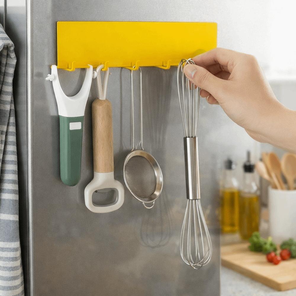 No Punch Refrigerator Magnetic Hook Multi-functional Side Storage Rack  Refrigerator Side