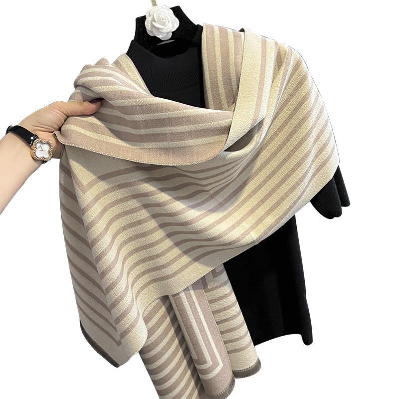 New Style Imitation Cashmere Scarf for Women Winter Korean Version Versatile Thickened Double Sided Student Windproof Scarf Air Conditioning Shawl