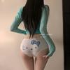 Milky Cute Kitty Low-Waisted Women's Thong - Japanese Sweet Cartoon Print, Comfortable, Hip-Hugging.